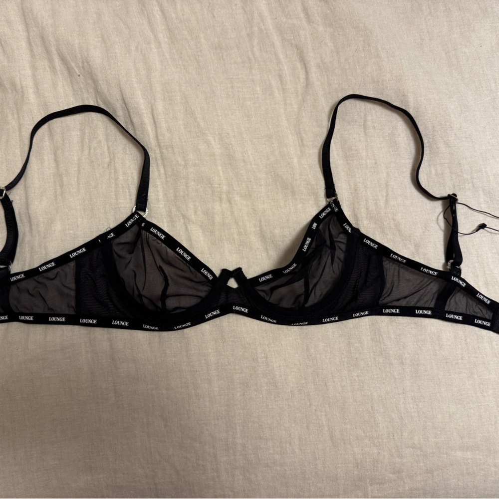 Lounge Black Mesh Balcony Bra
